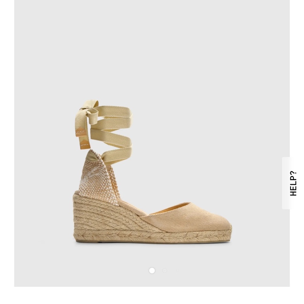 Carina Linen Wedge Espadrille Sandals NIB 7.5